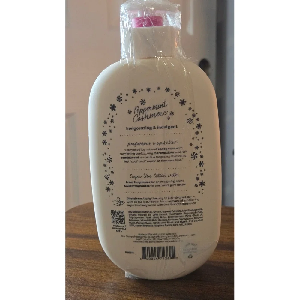eos Peppermint Cashmere Shea Better 24H Moisture Body Lotion 16oz Pump New
